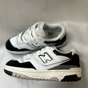 New Balance Kids' Black and White Sneakers